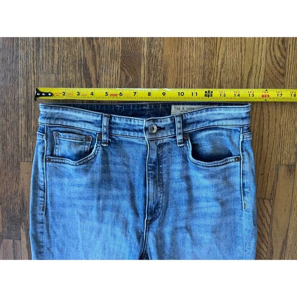 Rag & Bone New York Blue Nina High Rise Ankle Flare Denim Jeans Women's Size 28 - Picture 9 of 12